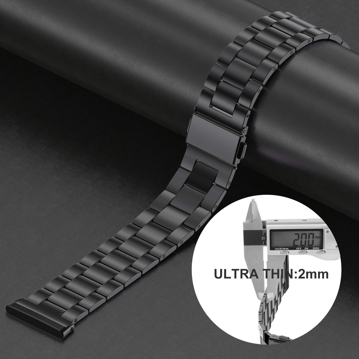 Wearlizer Versa4 Sense2 band worn on wrist in everyday setting for versatile style.