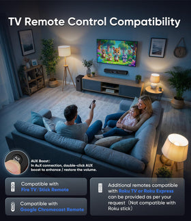 WebsLand soundbar in living room setup enhancing movie night audio experience