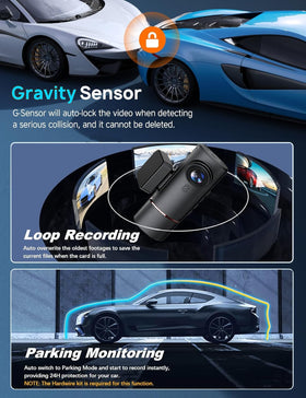 WECAMTX rose gold rear 1080p camera covers the back of the vehicle