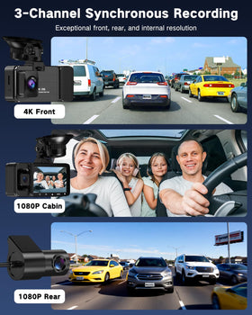 WECOOL interior cabin dashcam records occupants clearly for review