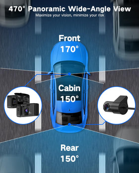 WECOOL rear dashcam captures traffic behind the vehicle in crisp 1080p