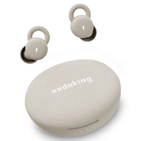 wedoking front packaging showing compact earbuds and case with brand visibility and portability benefit