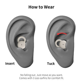 wedoking no lights night use image showing dark ear canal fit that prevents sleep disturbances