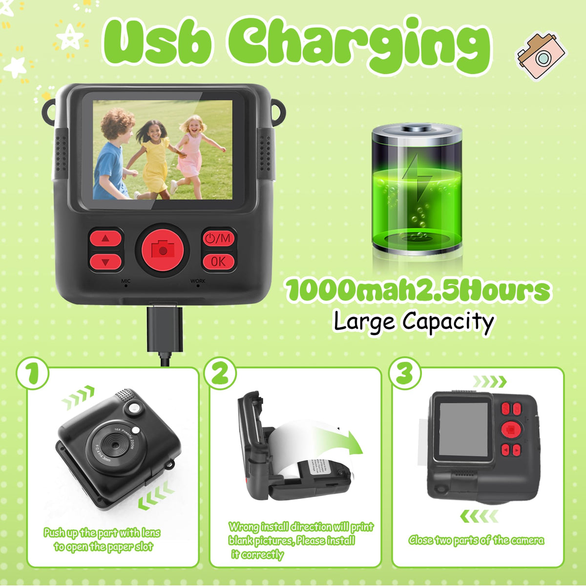 WEEFUN 32GB storage holds thousands of photos and videos.