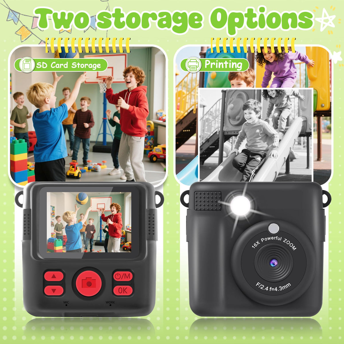 WEEFUN 8MP lens captures sharp photos for budding young photographers.