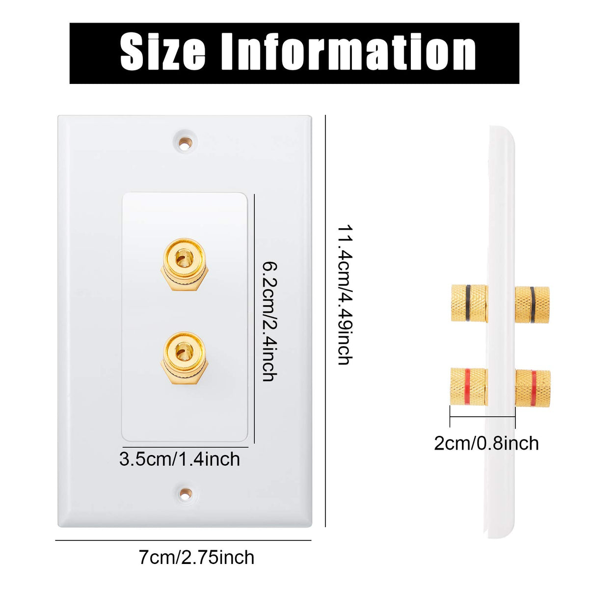 Weewooday wall plate installation area showing screw hole layout for mounting