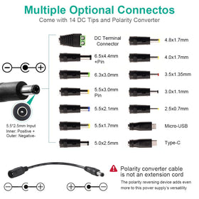 Wefomey 72W 3A AC/DC adapter suitable for 3–24V electronics