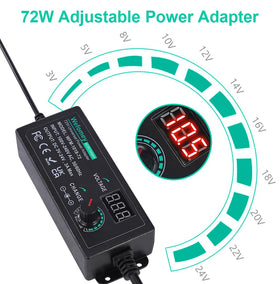Wefomey power supply LCD display showing output voltage for safe operation