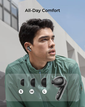 wegear comfort-fit earbuds designed for all-day wear and stability