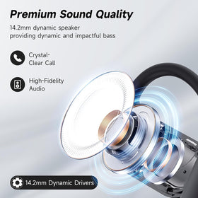 WEIBEIQI Open-Ear Buds withstand sweat and rain with IPX7 waterproofing.
