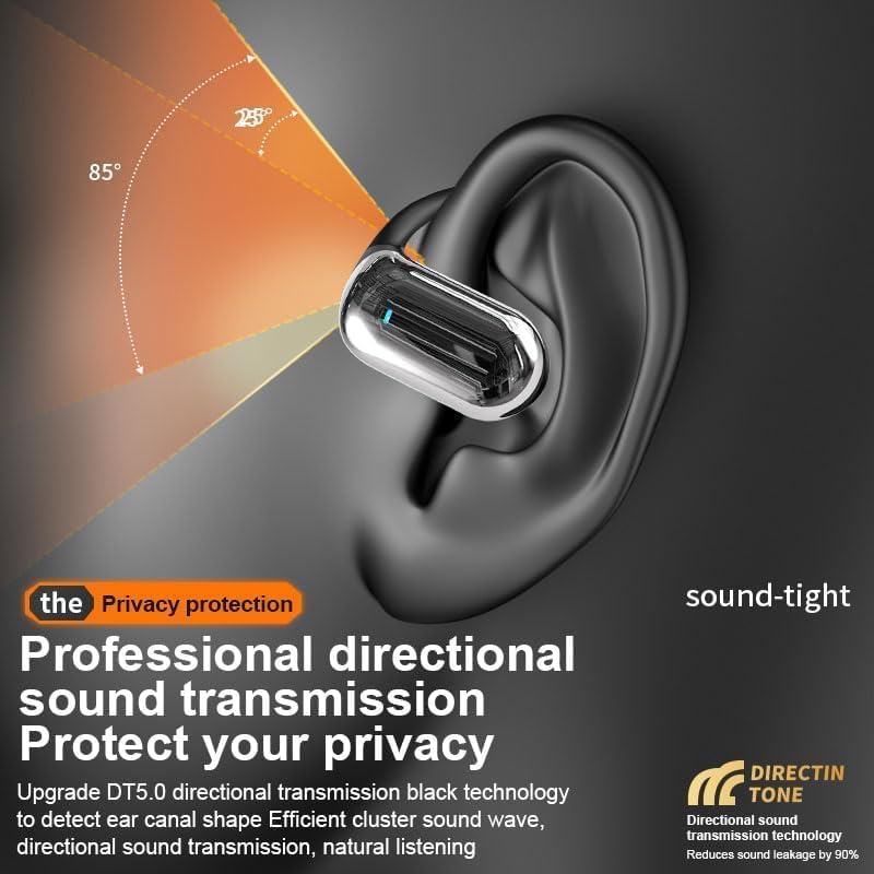 WEIBEIQI open ear headphones Bluetooth 5.4 connection ensures fast pairing and stable signal