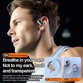 WEIBEIQI open ear headphones support safe outdoor runs with ambient awareness