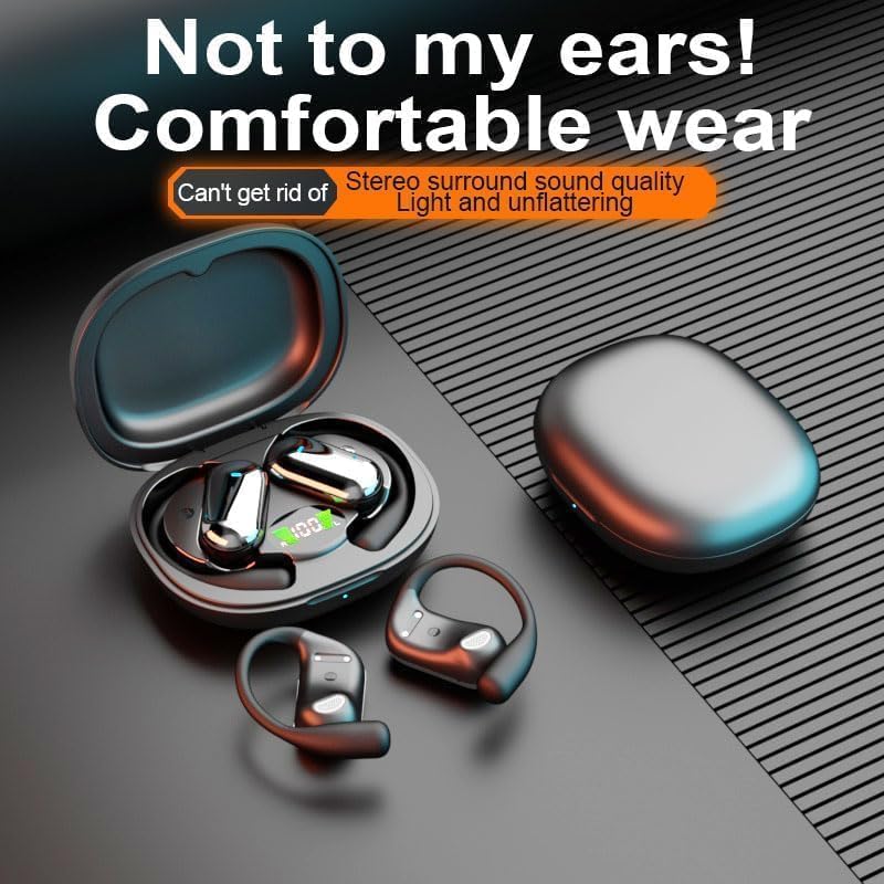 WEIBEIQI open ear headphones waterproof design for workouts and sweat resistance