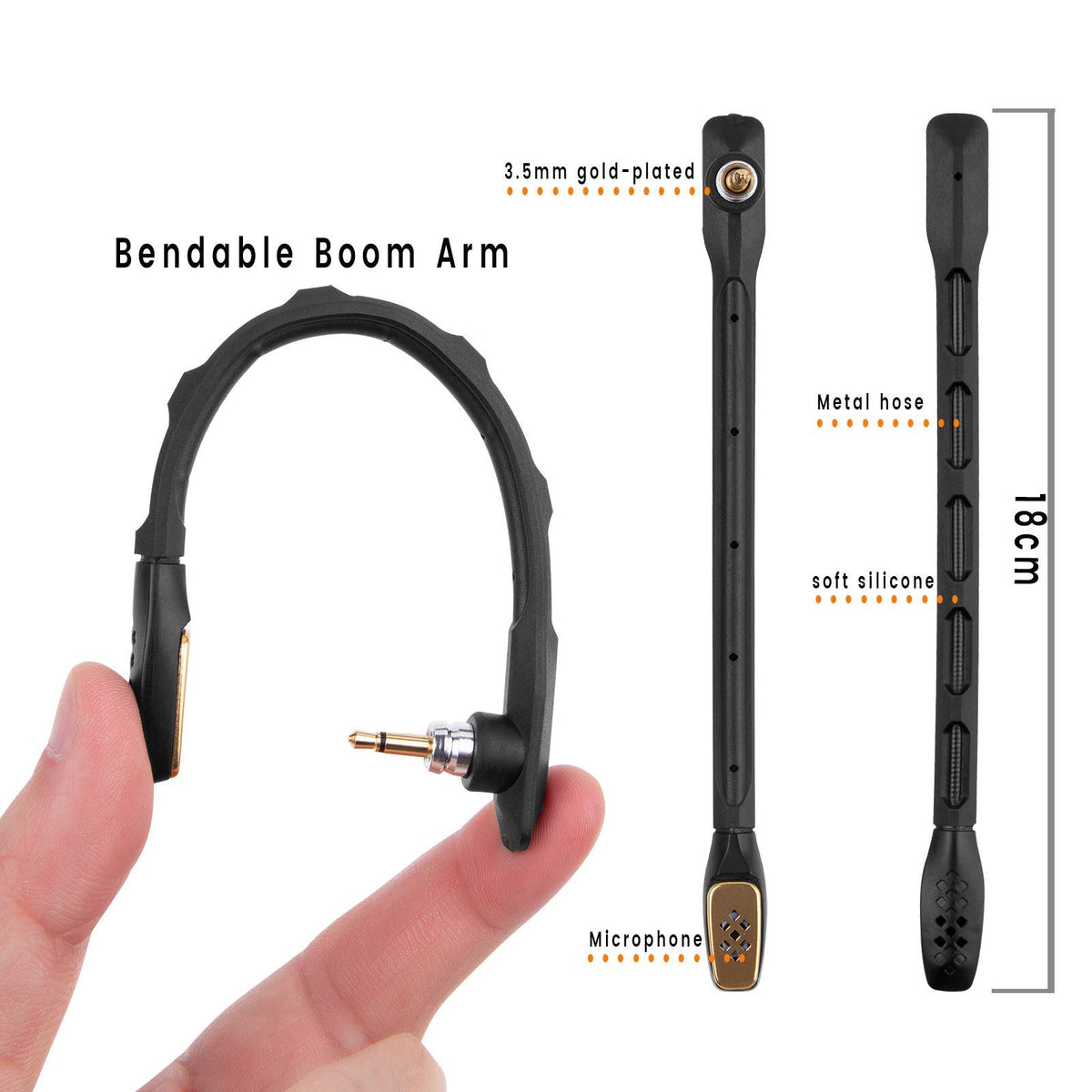 Weishan A40 Mic in use with headset during gaming for clearer communication.