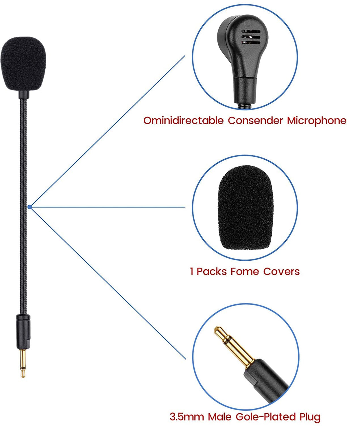 Weishan mic with black ABS body and aluminum neck offers sturdiness and durability.