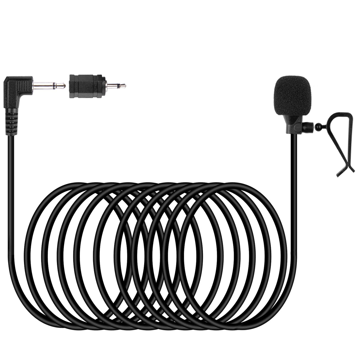 weishan front view of mic showing plug and body, clear hands-free audio
