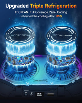 WEKEFON close-up of TEC module and vents, highlights focused heat transfer benefit
