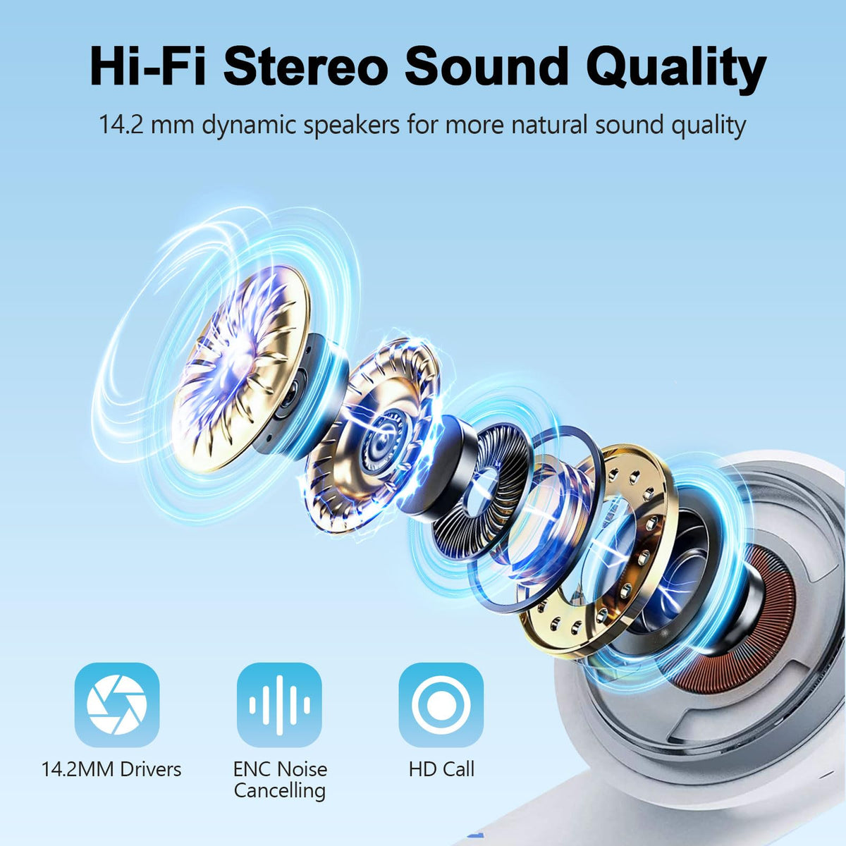 Wekily S50 smart touch controls for calls and music