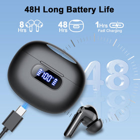 Wekily smart-touch earbuds offer easy control of calls and music.