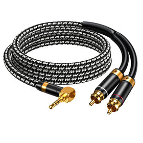 Wekuant Audiophile RCA Cable with silver-core design for a clear stereo signal.