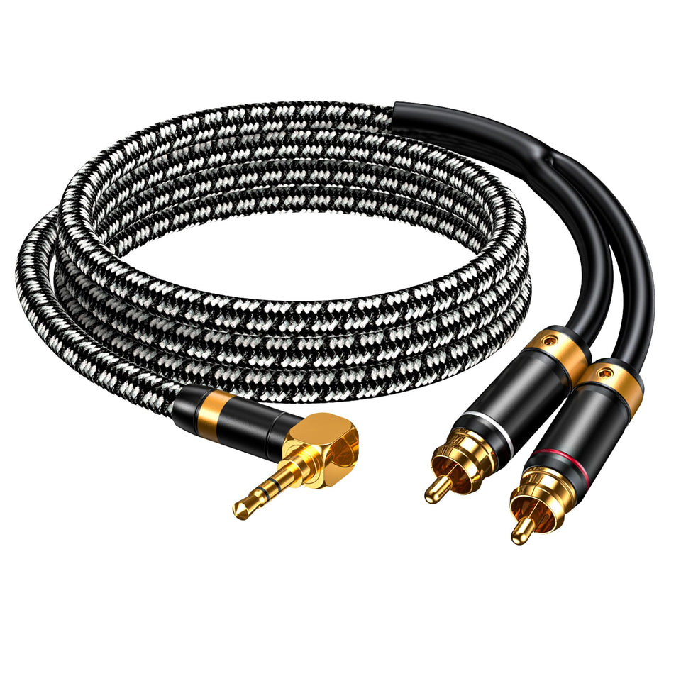 Wekuant Audiophile RCA Cable with silver-core design for a clear stereo signal.