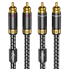 Wekuant audiophiles RCA cable braided design enhances durability and tone clarity