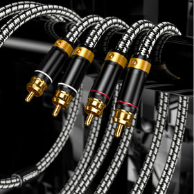 Wekuant audiophiles RCA cable silvered-plated copper core for clean, stable signal transmission
