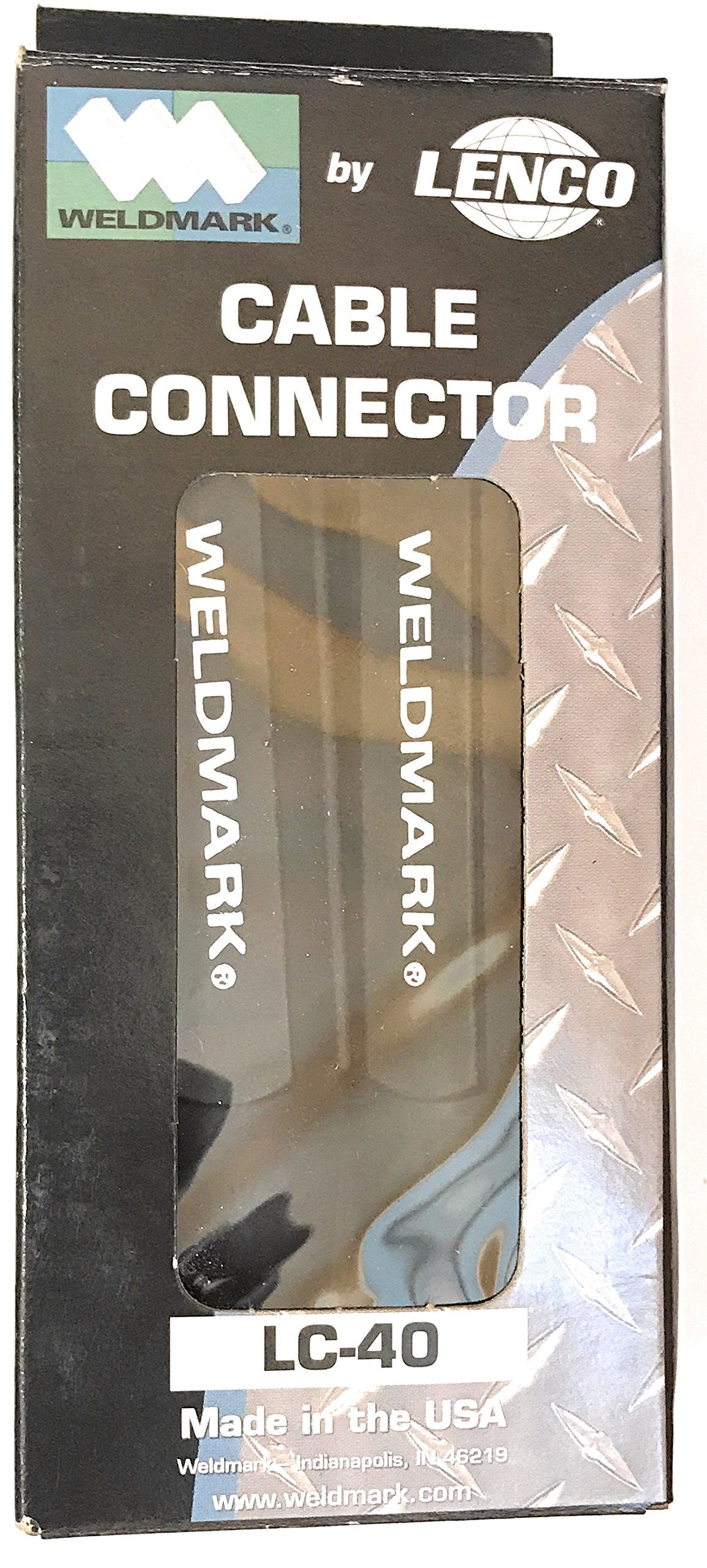 Weldmark LC40 connector set in use supports safe, efficient welding setup.