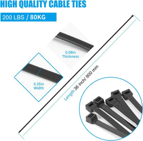 WLEAD self-locking zip tie with smooth edges for easy handling.