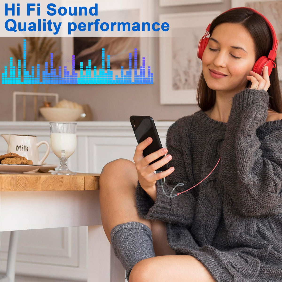 Weleecty internal DAC chip detail illustrating high‑resolution audio capability