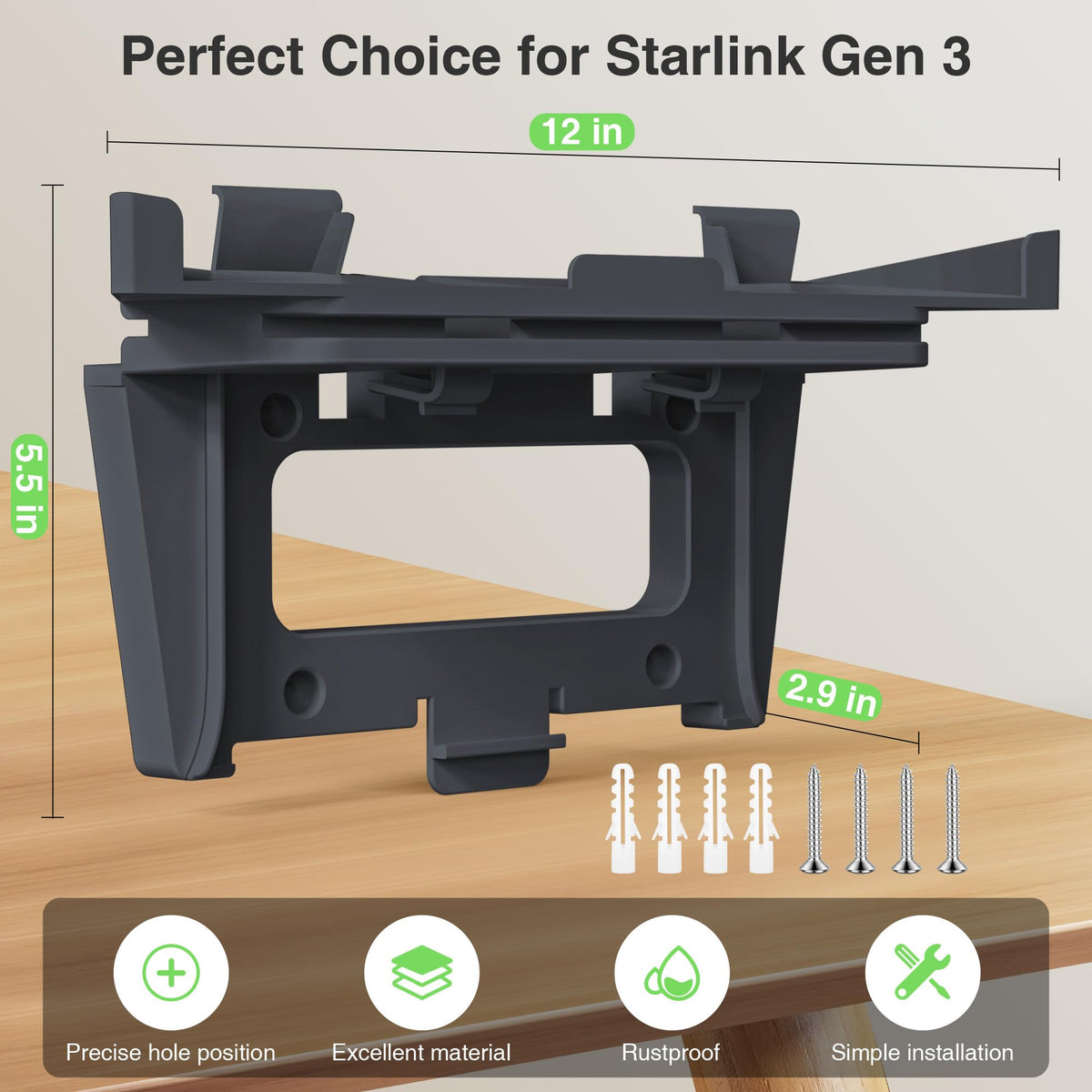 Welllifein Starlink Ethernet Adapter Mount keeping connections stable and organized.