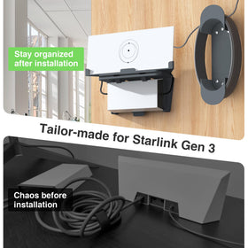 Welllifein Starlink Gen3 Power Supply Mount securing power adapter neatly.