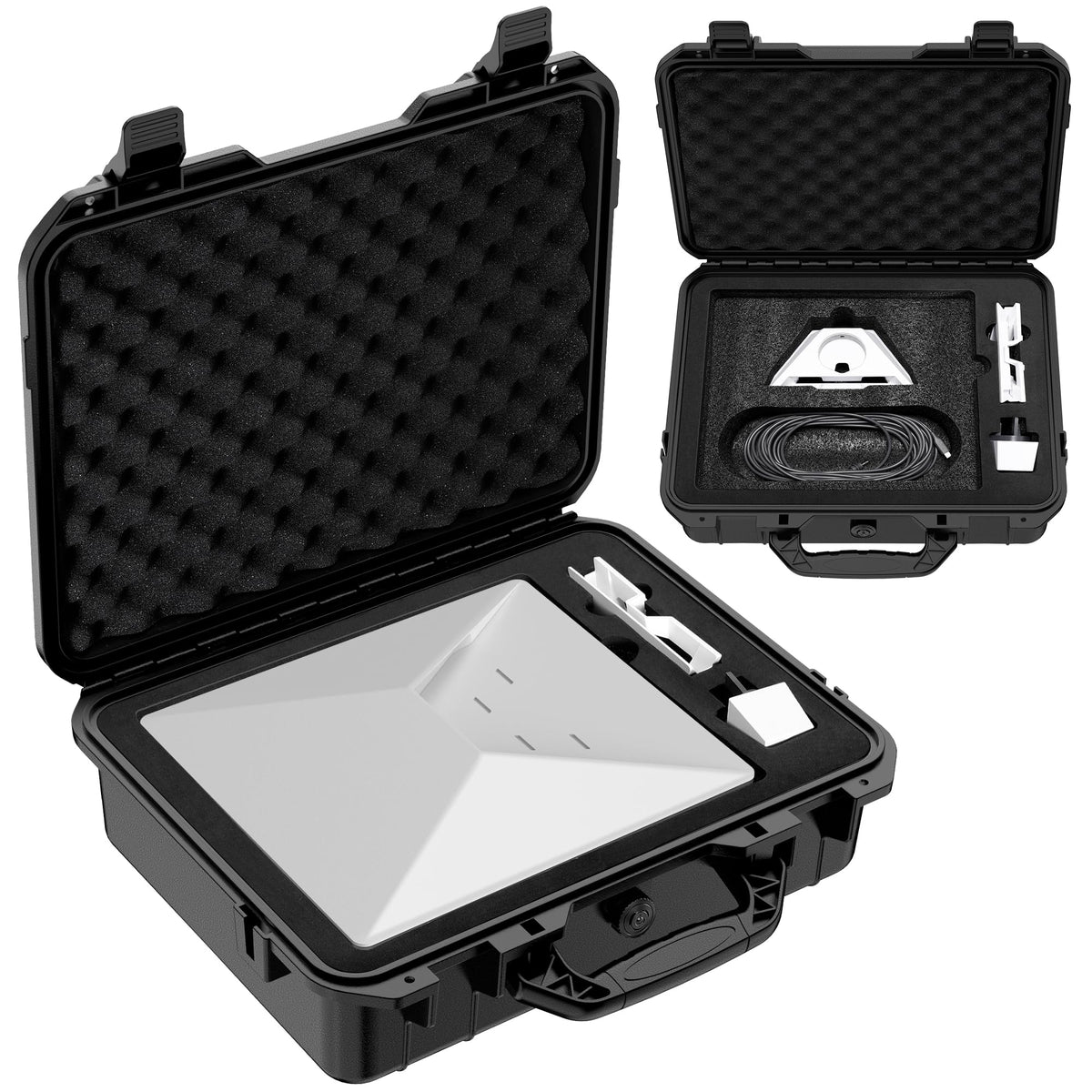 Welllifein Starlink Mini Case showing custom-fit dish area for secure transport