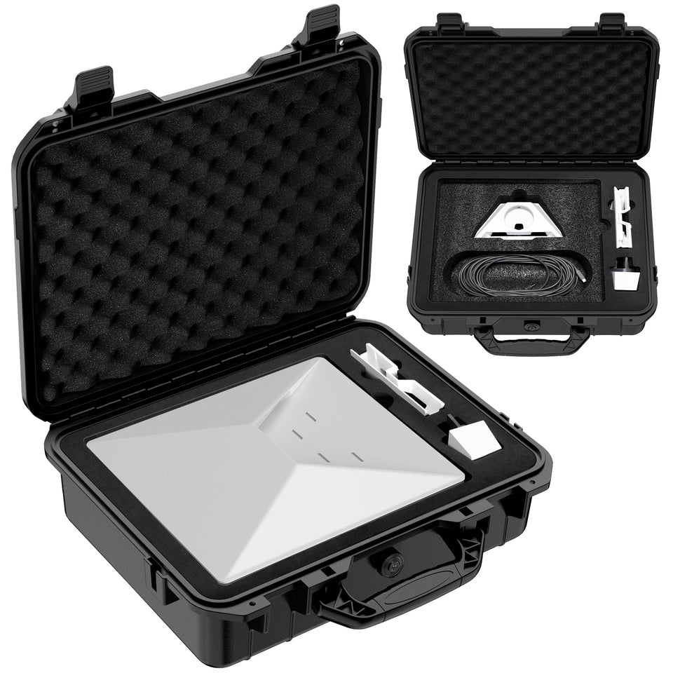 Welllifein Starlink Mini Case showing custom-fit dish area for secure transport