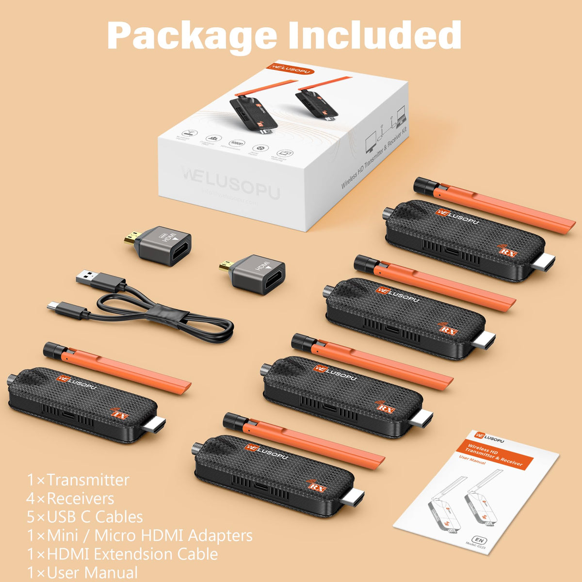 WELUSOPU wide compatibility with TVs, monitors, projectors and more.