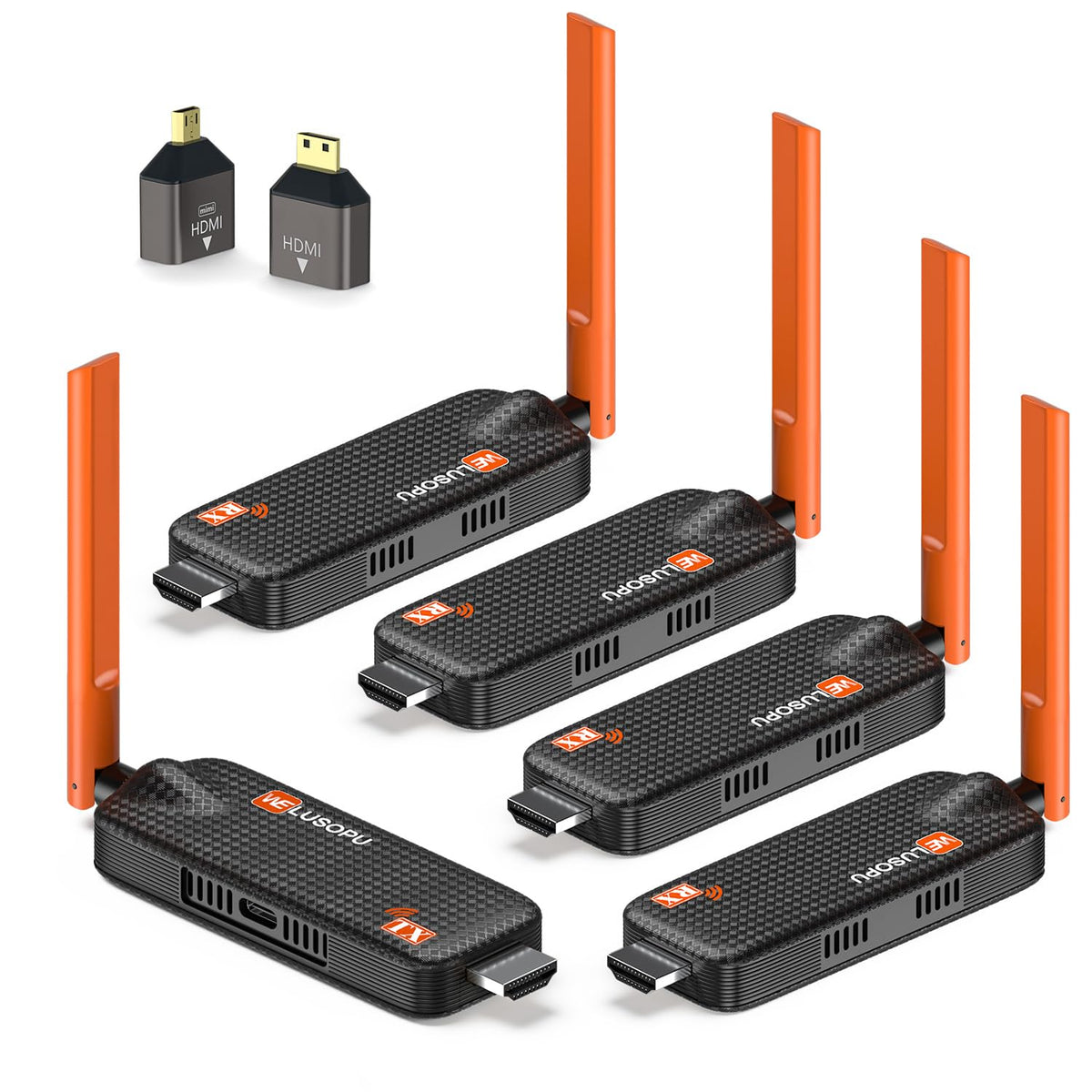 WELUSOPU wireless HDMI transmitter for hero setup, delivering clutter-free multi-room entertainment.