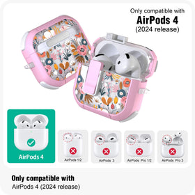WENEW AirPods 4th case magnetic lock close-up showing secure access.