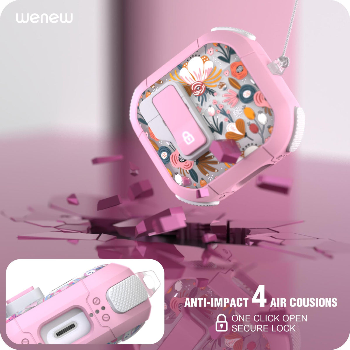 WENEW translucent shell reveals LED during charging.