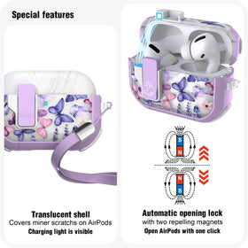 WENEW AirPods Pro 2 UV-pattern design highlighting a durable, fade-resistant coating.