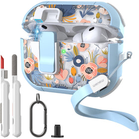 WENEW AirPods Pro 3 case front view with magnetic lock for quick access.
