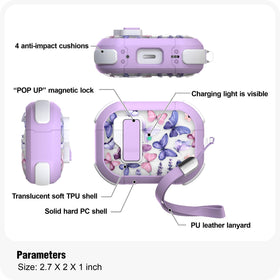 WENEW case with UV coat keeps the purple butterfly pattern vibrant over time.