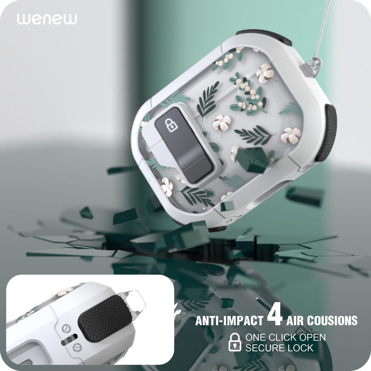 WENEW AirPods Pro 3 case translucent body guards against scratches