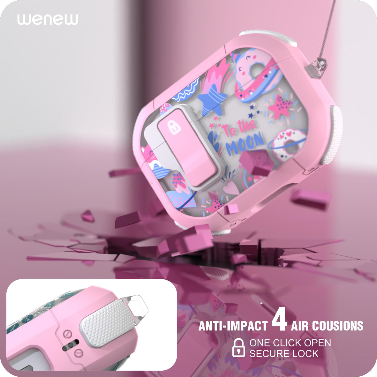 WENew case pattern with UV layer preserves color during daily use.