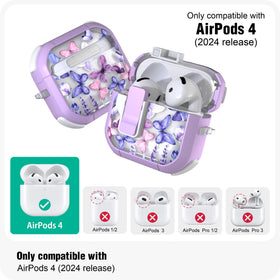 WENEW AirPods 4th case side view—UV coated pattern stays vibrant over time.