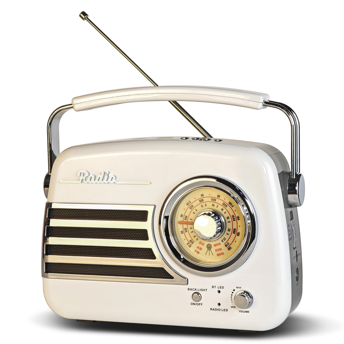 Wenpzeray D326 front view shows a compact retro design ideal for home listening.