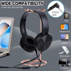 Wensdo 3.5mm wired plug for universal compatibility with Chromebooks and tablets