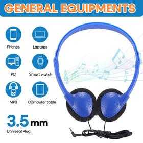 Wensdo classroom headphones with 3.5mm jack for broad compatibility.