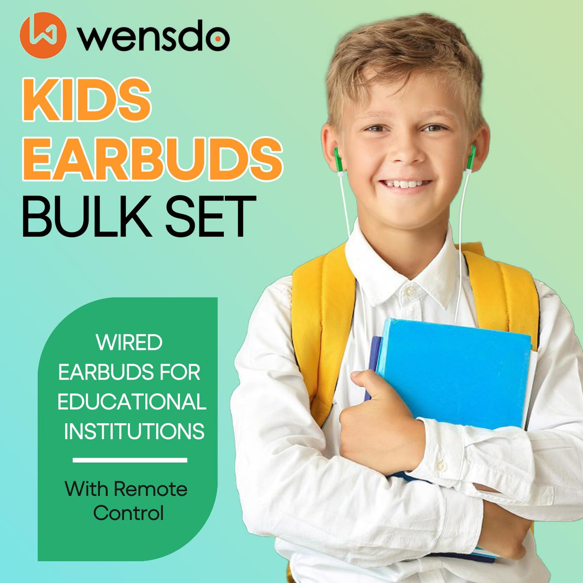 Wensdo multi-colored earbuds spread out, offering quick visual organization benefits