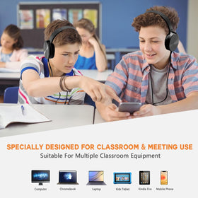 Wensdo durable black school headphones for daily use