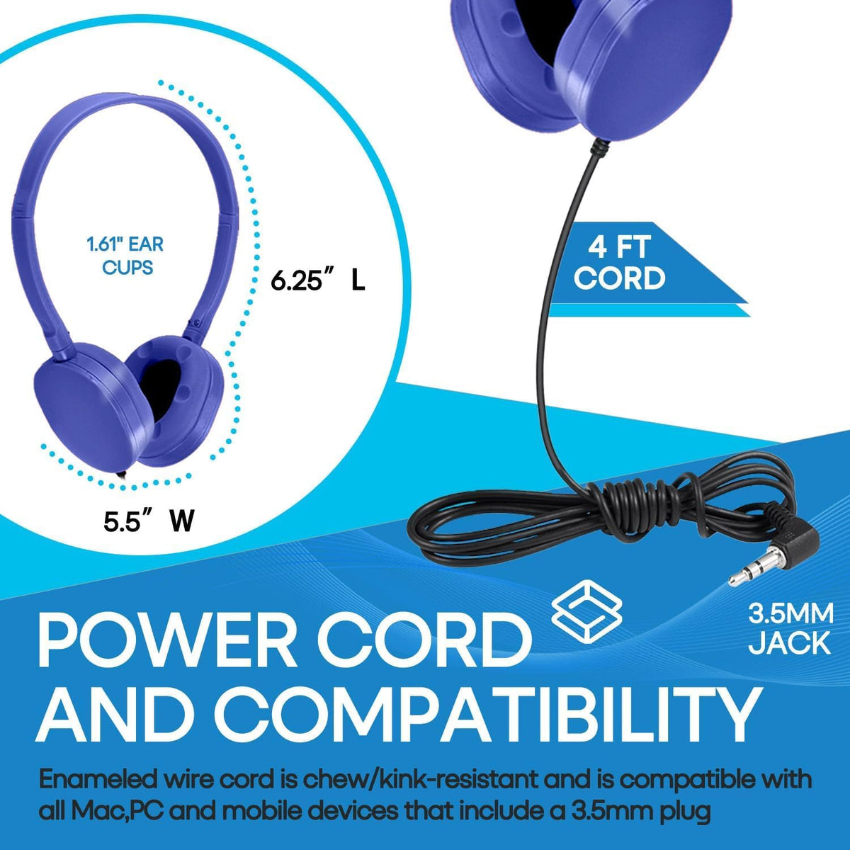 Wensdo adjustable headband ensures comfy fit for kids.
